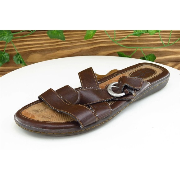 Born‎ Concept Sz 8 M Brown Slide Synthetic Women Sandals - Picture 1 of 9